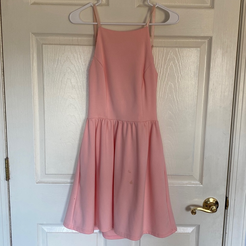 FancyInn, light pink, backless dress